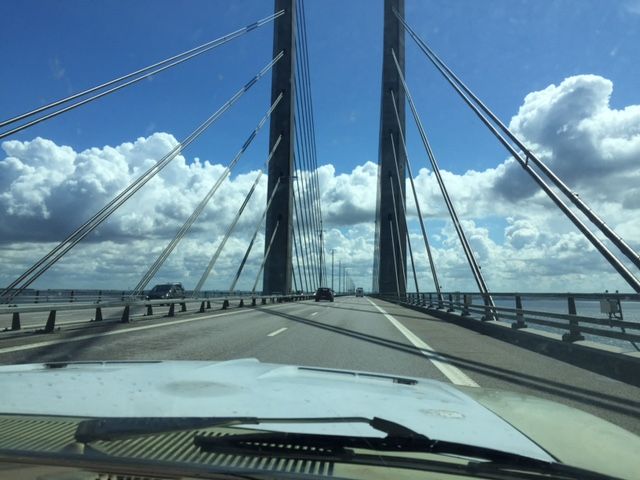 Oresund Bridge between Denmark and Sweden  - 7.8 km long