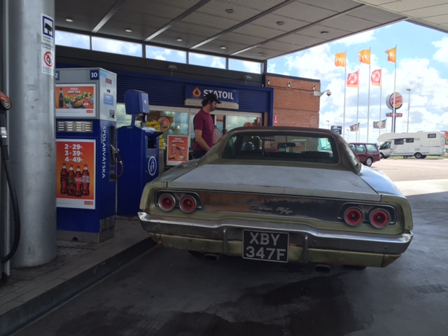 Never far from a gas station..