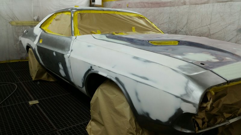 Before spray Polyester filler applied