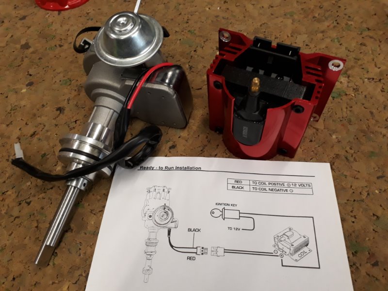 Assault Racing Distributor and huge coil - Note the extensive instructions with the distributor !!