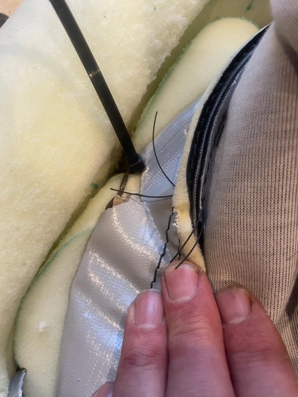 cable tie in use. still a long way to go