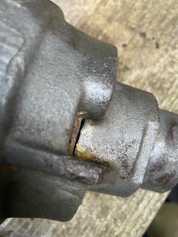 cone space at window bit of old grease