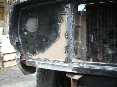 All welded in and looking like Frankensteins monster!