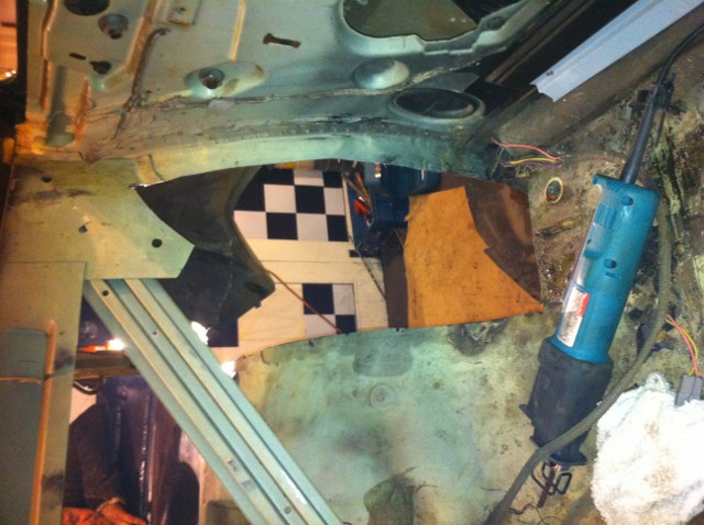 cutting out-spent plenty of time getting the line right so it installed factory look again
