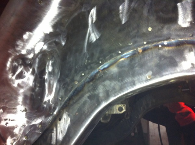 chassis closed with weld and arch now welded in place