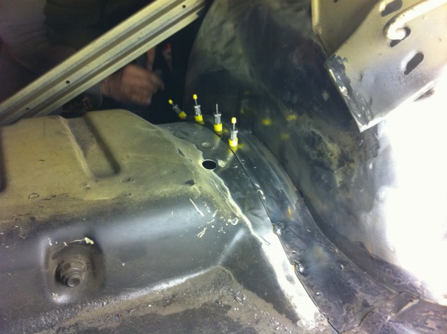 here you cwn see how well the line follows the boot floor-no bashing required.
