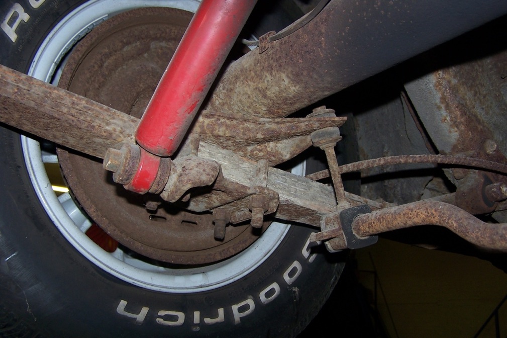 very rusted rear