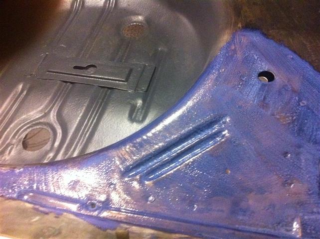 topside -clean up started with rust cure on
