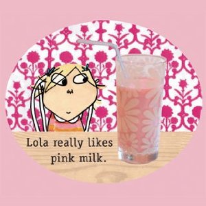 clivey likes pink milk too