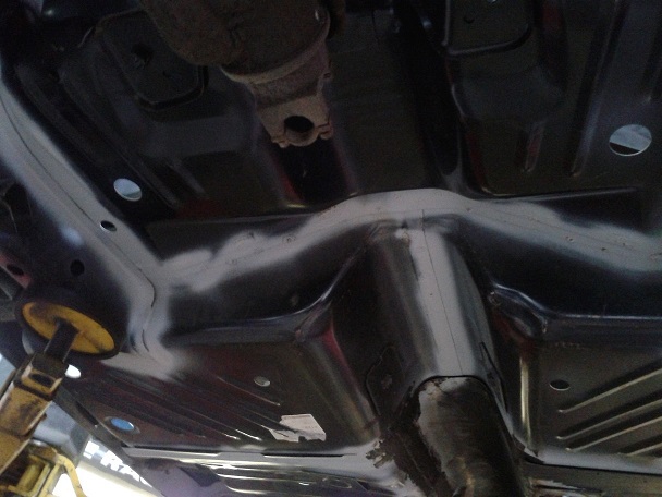 Undercarriage - new metal - not covered in sealer/stone-chip yet.