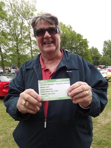 Dave proudly showing of his oap discount ticket