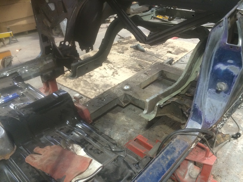 new frame repaired, brackets welded on and trial fitted