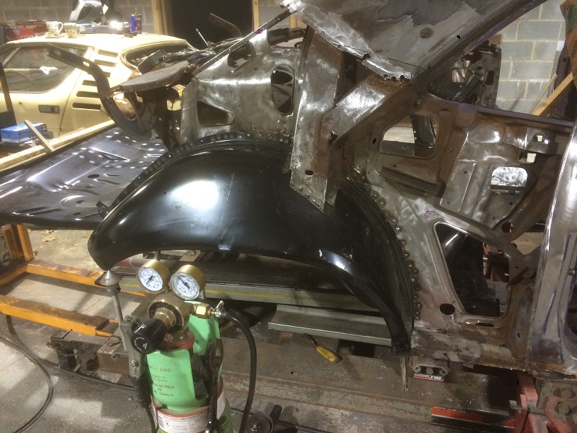now the arches can go in and fit to the chassis and floor, rear quarters checked for fit again!